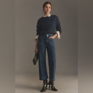 NWT Anthropologie The Colette Regenerative Cotton Wide Leg Jeans Maeve 31 Tall